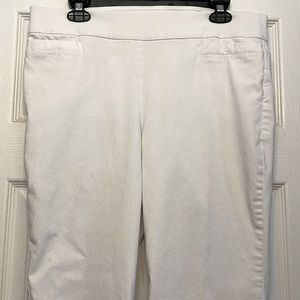 Kate Rogers Petite Size 14 White Millen Capri Pant